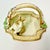 American 1990s Vintage Hollywood Regency Majolica Flora Bunny Jelly Bean Bowl, Fitz & Floyd Trompe L’Oeil Style For Sale - Image 3 of 14
