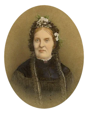 Portrait of a Victorian Lady in Mourning Dress, 1800s, Watercolour