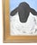 Charming folk-art sheep lamb ram portrait study, oil on stretched artist canvas. Unsigned. Includes the antiqued gold-leaf...