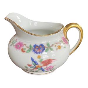 Vintage French Porcelain Creamer Bird of Paradise Limoges France