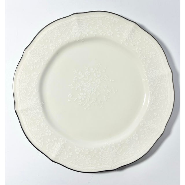 Contemporary Noritake “Chandon, Platinum” Set of 8 Bone China Bread Plates For Sale - Image 3 of 4