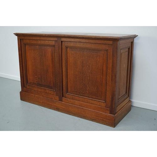 Antique French Oak Shop Counter Kitchen Island, Early 20th Century For Sale - Image 12 of 18
