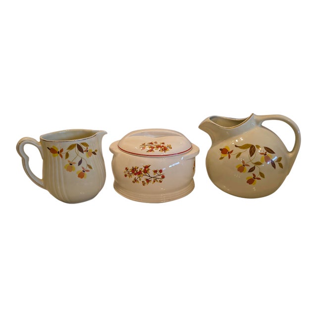 Halls Superior Jewel Kitchenware 3 Pc Vintage Set 1940s For Sale