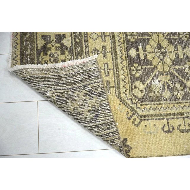 Large Vintage Natural Runner Rug in Wool, 1960s For Sale - Image 3 of 11