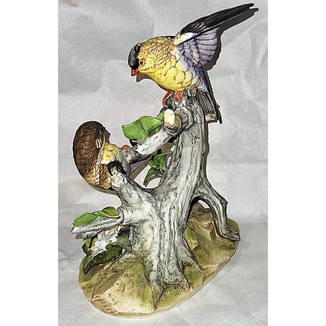 Traditional 1980s the Goldfinches Figurine by Andrea For Sale - Image 3 of 9