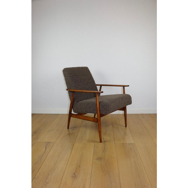 Fox Lis Chair in Chocolate Brown Lamb, 1970s For Sale - Image 11 of 15