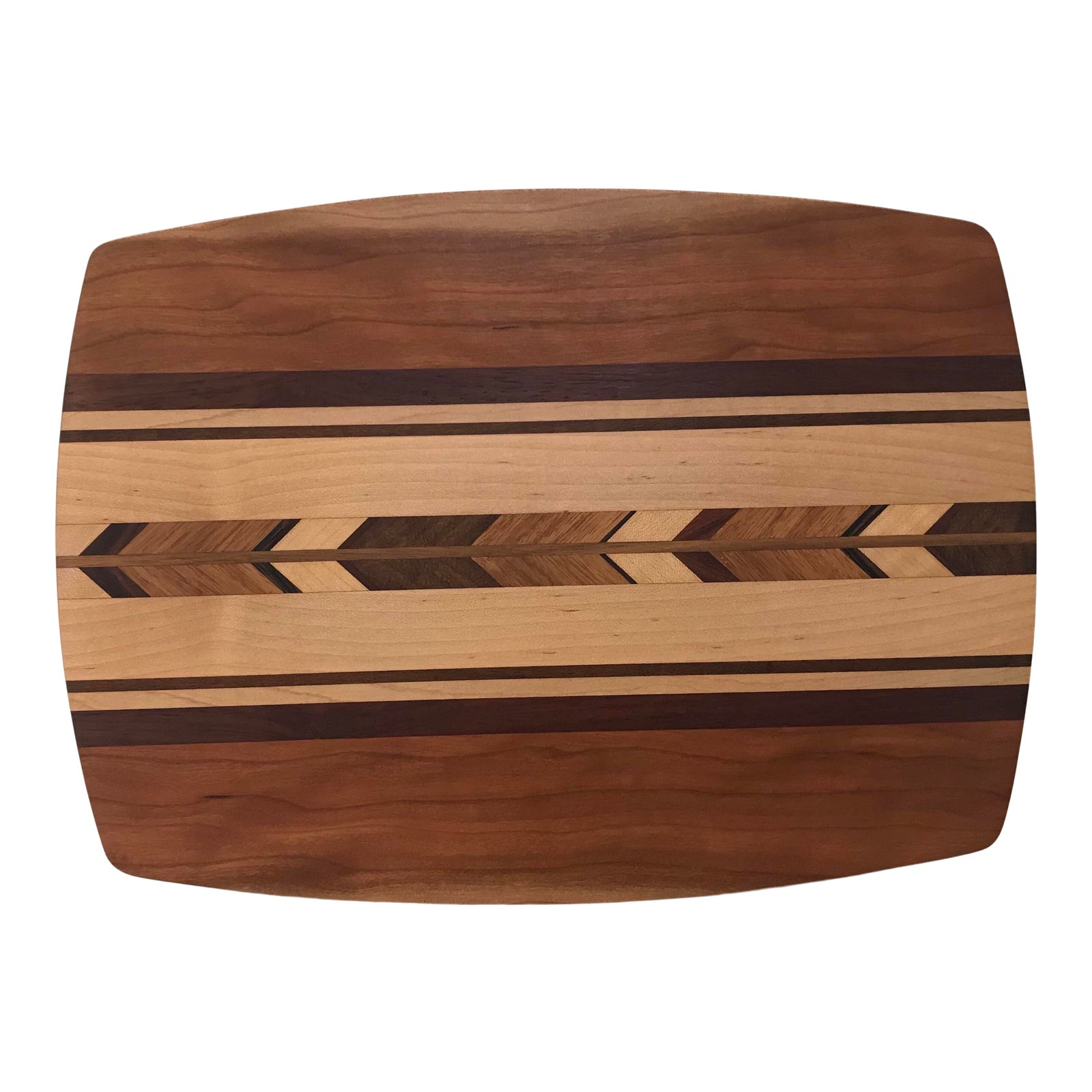 Vintage Inlaid Cutting Board Trivet Chairish