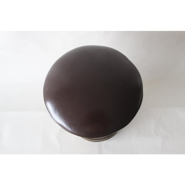 Italian Mid Century Italian Gilded Stool With Storage Rope Detail For Sale - Image 3 of 12