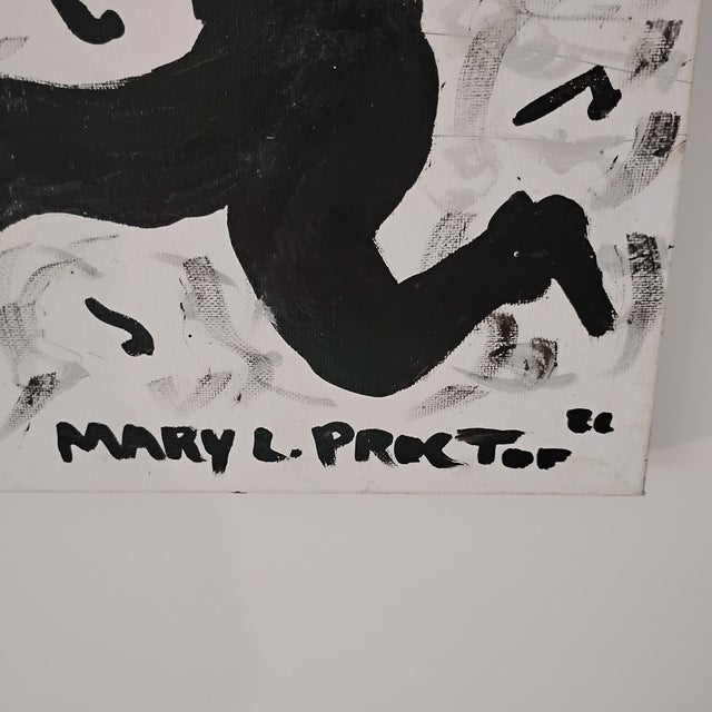 This painting is an original piece of folk art titled "Music Sets the Soul Free" by the prominent American visionary...