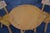 Original Monterey blonde wood café set with round table and two matching chairs. This set still has its original finish...