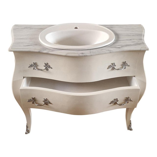 Ivory Baroque Bathroom Cabinet, 1990s For Sale - Image 8 of 13