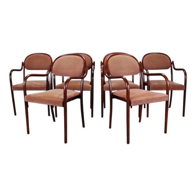 Bentwood Armchairs from Thonet, Austria, 1991, Set of 6 For Sale
