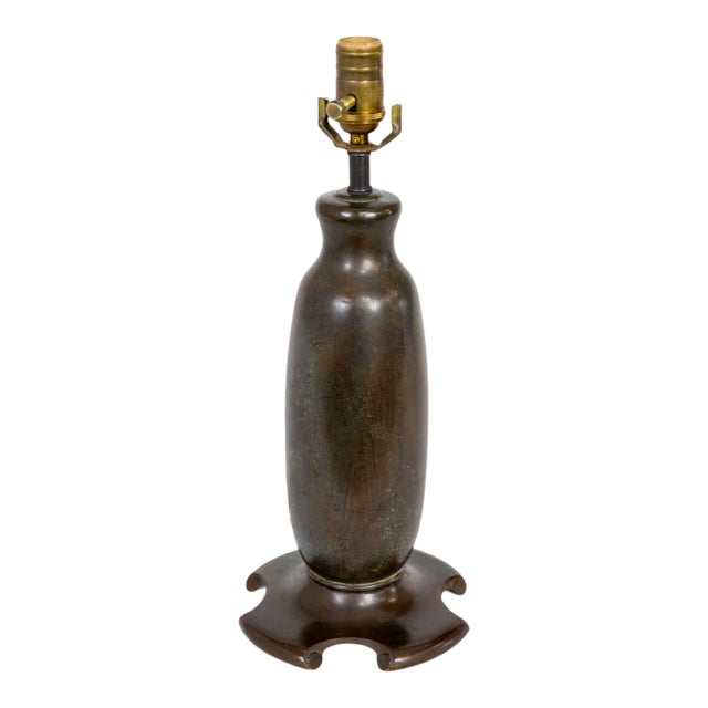 1900 Arts & Crafts Bronze Table Lamp For Sale