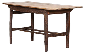 19th Century Irish Vernacular Painted Pine Farmhouse Table