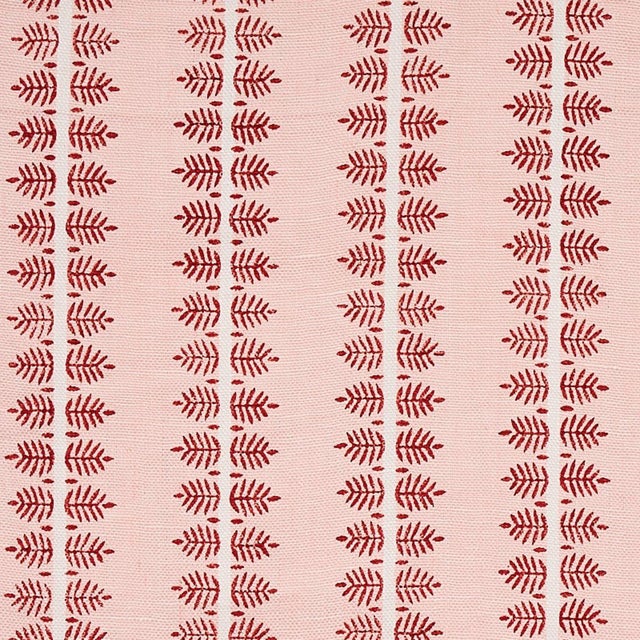 Schumacher Schumacher Alva Hand Block Print Fabric in Blush For Sale - Image 4 of 4