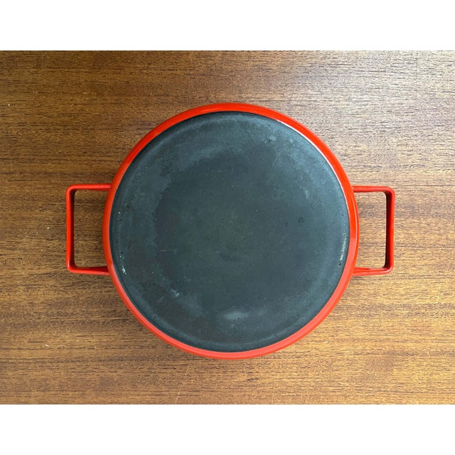 Mid-Century Modern Red Enamel Pot by Seppo Mallat for Finel, 1960s For Sale - Image 15 of 16