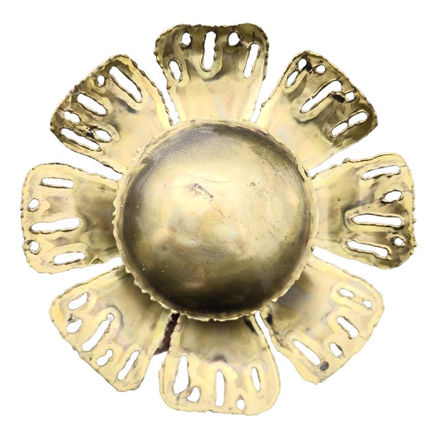 Brass Wall Lamp by Svend Aage Holm Sörensen for Holm Sørensen & Co, Denmark, 1969 For Sale