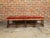 Italian 1820s Walnut Bench with Red Fabric, Turned Legs and Stretchers For Sale - Image 4 of 11