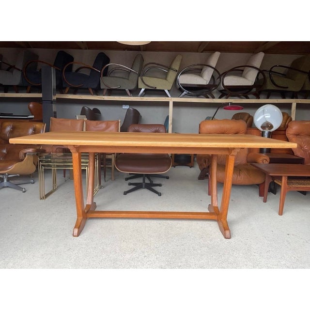 Arts & Crafts Cotswold School Oak Dining Table by Edward Barnsley For Sale - Image 11 of 18