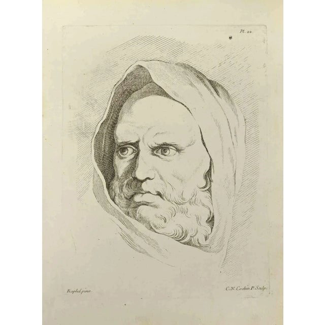 Nicholas Cochin, Portrait after Raphael, Etching, 1755 For Sale