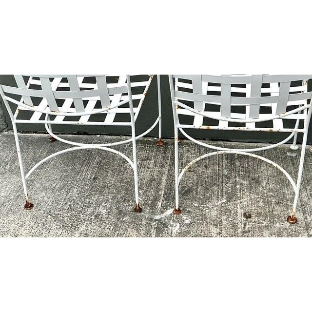Vintage Wrought Iron Dining Chairs After Papperzini For Sale In West Palm - Image 6 of 15