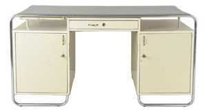 Large Vintage German Steel Tube Desk, 1950