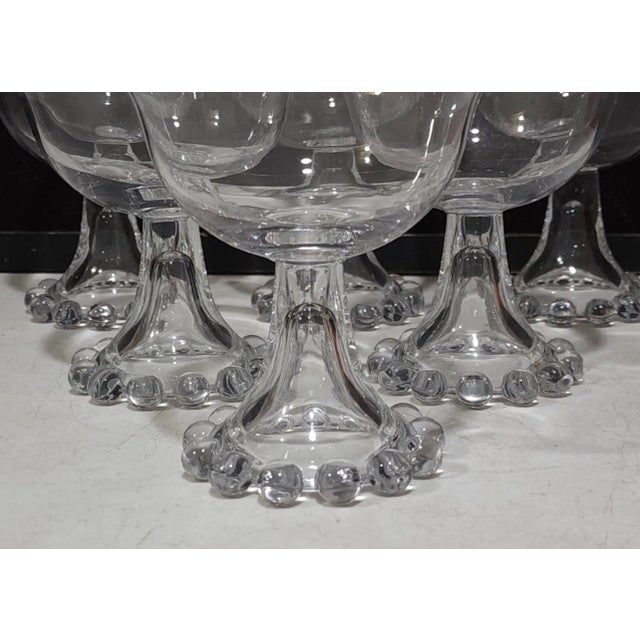 Imperial Candlewick Champagne Glasses - (Coupe Style) Glasses are often referred to as Boopie glasses due to bubble shapes...