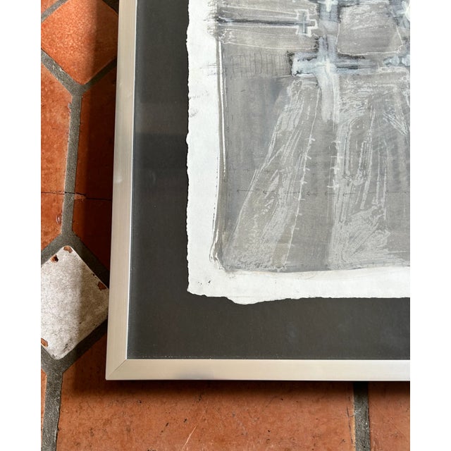 Framed Mixed Media Black & White Abstract For Sale In Washington DC - Image 6 of 9
