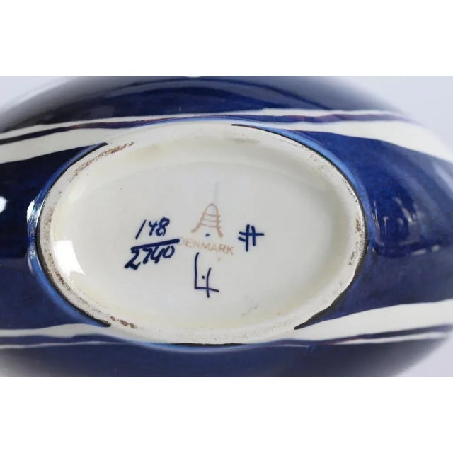 Ceramic Mid-Century Scandinavian Vase by Inge-Lise Koefoed for Aluminia Royal Copenhagen, 1967 For Sale - Image 7 of 8