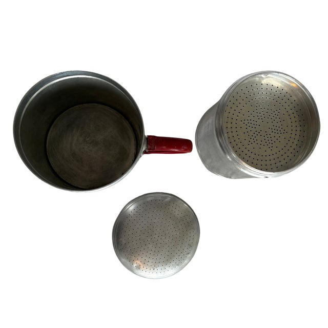 1950s Vintage French Drip Percolator and Coffee Pot in Aluminum from Reverso, 1950s, Set of 2 For Sale - Image 5 of 10