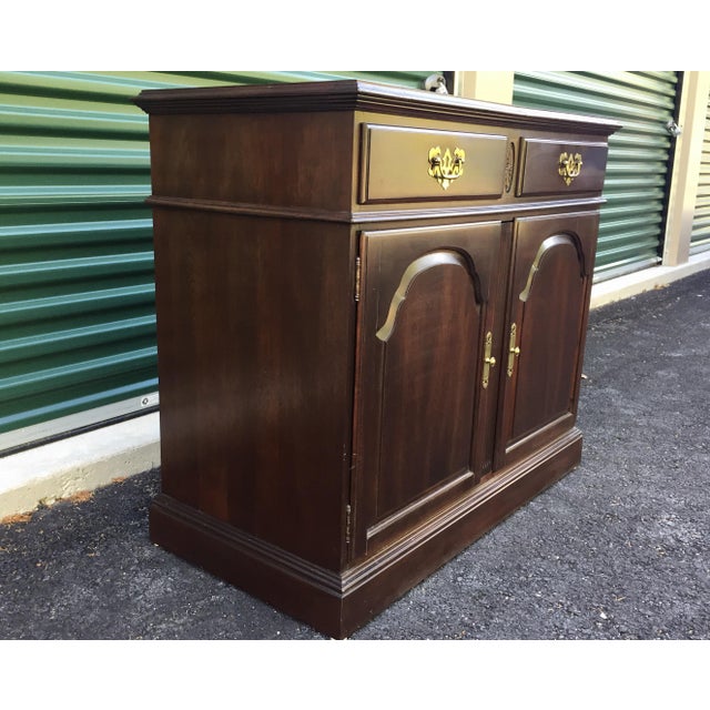 Ethan Allen Georgian Court Server Bar Cabinet | Chairish