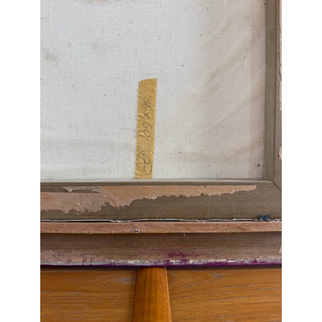 Purple Late 20th Century Original R.J. Hohimer "Savoy Club" Oil on Canvas For Sale - Image 8 of 9