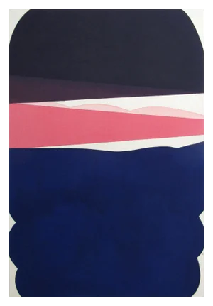 Contemporary Abstract Mixed Media on Paper Painting "Untitled - P60" by Guillaume Moschini