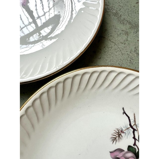 Vintage Bohemian Porcelain Plates from Gien, 1950s, Set of 8 For Sale - Image 3 of 5