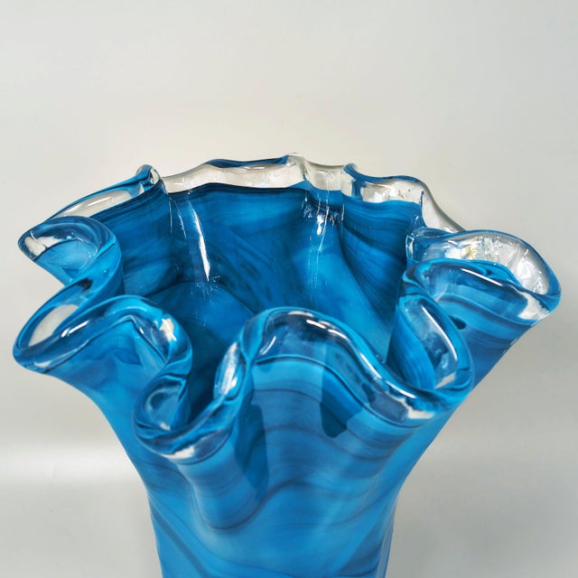 Vintage Fazzoletto Murano Glass Vase by Dogi, Italy, 1970s For Sale - Image 6 of 8