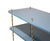 Wood Vintage Navy Blue Lacquered Brass Three-Tier Console Table For Sale - Image 7 of 11