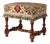 Antique Wood and Fabric Ottoman, France, 1890s For Sale