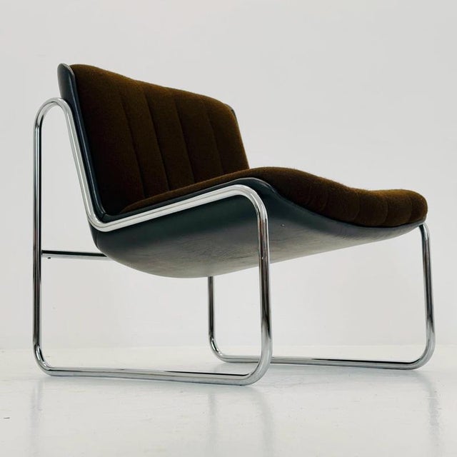 Brown Mid-Century Modern Sling Lounge Chair by Peter Hoyte for Habitat, Italy, 1980s For Sale - Image 8 of 18