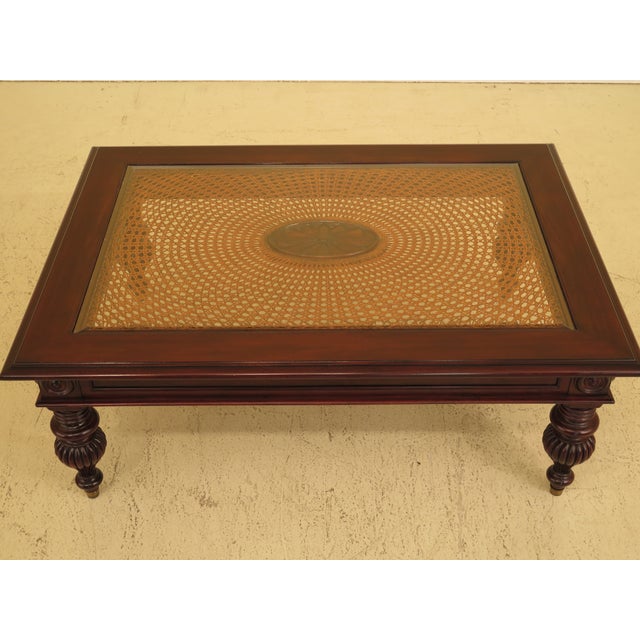 1990's Ethan Allen British Classics Cane Top Coffee Table Chairish