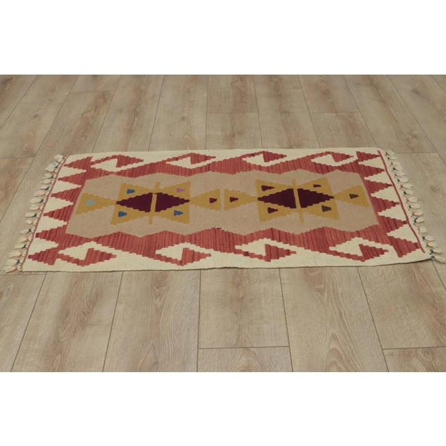 1960s 1960s Traditional Wool Oushak Kilim Rug For Sale - Image 5 of 13