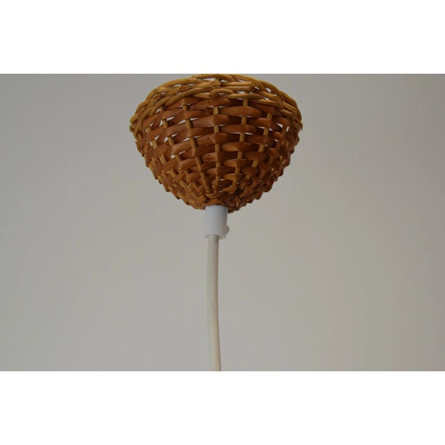 Mid-Century Wicker Pendant Lamp from Uluv, 1960s For Sale - Image 4 of 12