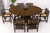 Late 20th Century Brown Oak Cassina Macintosh Drop Leaf Dining Table 6 Rush Seat Chairs Set Mint For Sale - Image 18 of 18