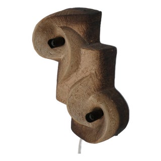Dutch Brutalist Ceramic Wall Sconce, 1960s For Sale