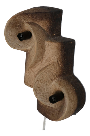 Dutch Brutalist Ceramic Wall Sconce, 1960s
