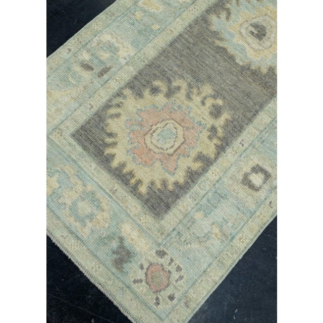 Turkish Turkish Oushak Runner Rug 2'9" x 8'7" #17369 For Sale - Image 3 of 8