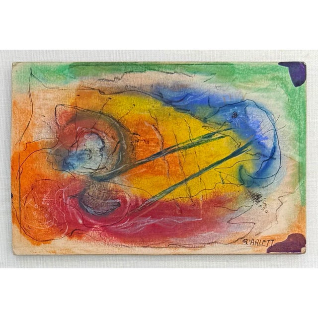 Original gouache and watercolor on cardboard. Hand signed lower right by Rolph Scarlett. Artwork size 4.12 x 6.37 inches....