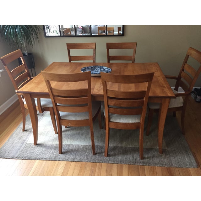 Maple Dining Set With Two Extension Leafs Chairish
