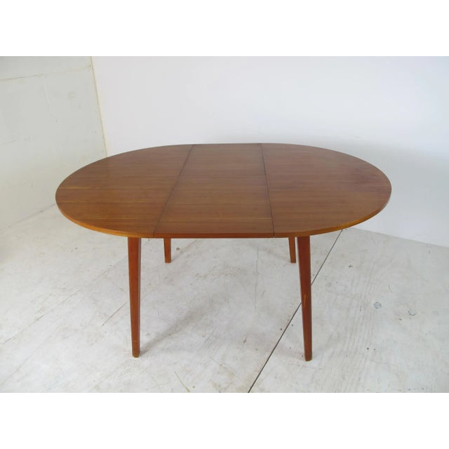 1950s Mid-Century Modernist Vintage Plywood Dining Chairs & Extendable Table by Cor Alons for Gouda den Boer, Set of 7 For Sale - Image 5 of 14