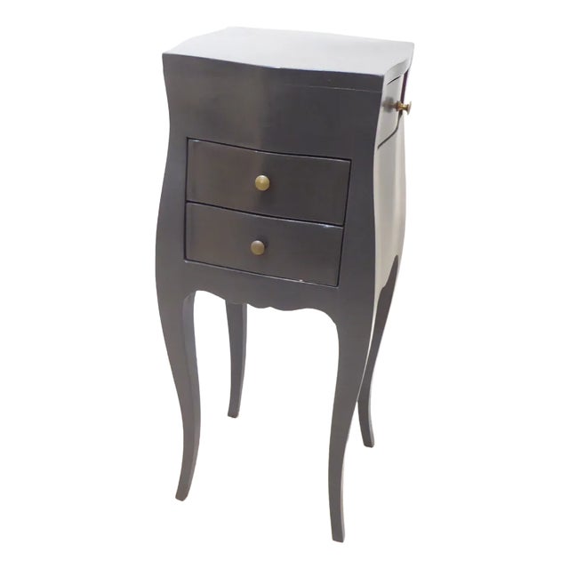 Vintage Small Italian Gray Painted Side Table For Sale