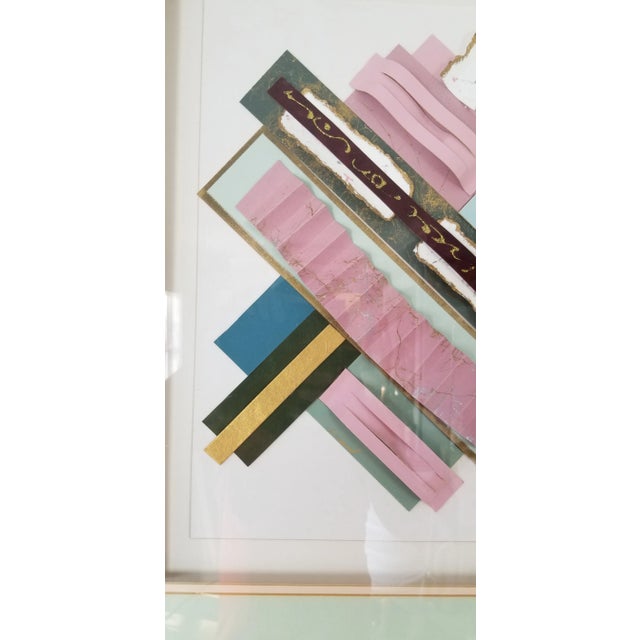 1980s 1980s 80s Tienel Postmodern Geometric Collage Wall Art / Painting For Sale - Image 5 of 10